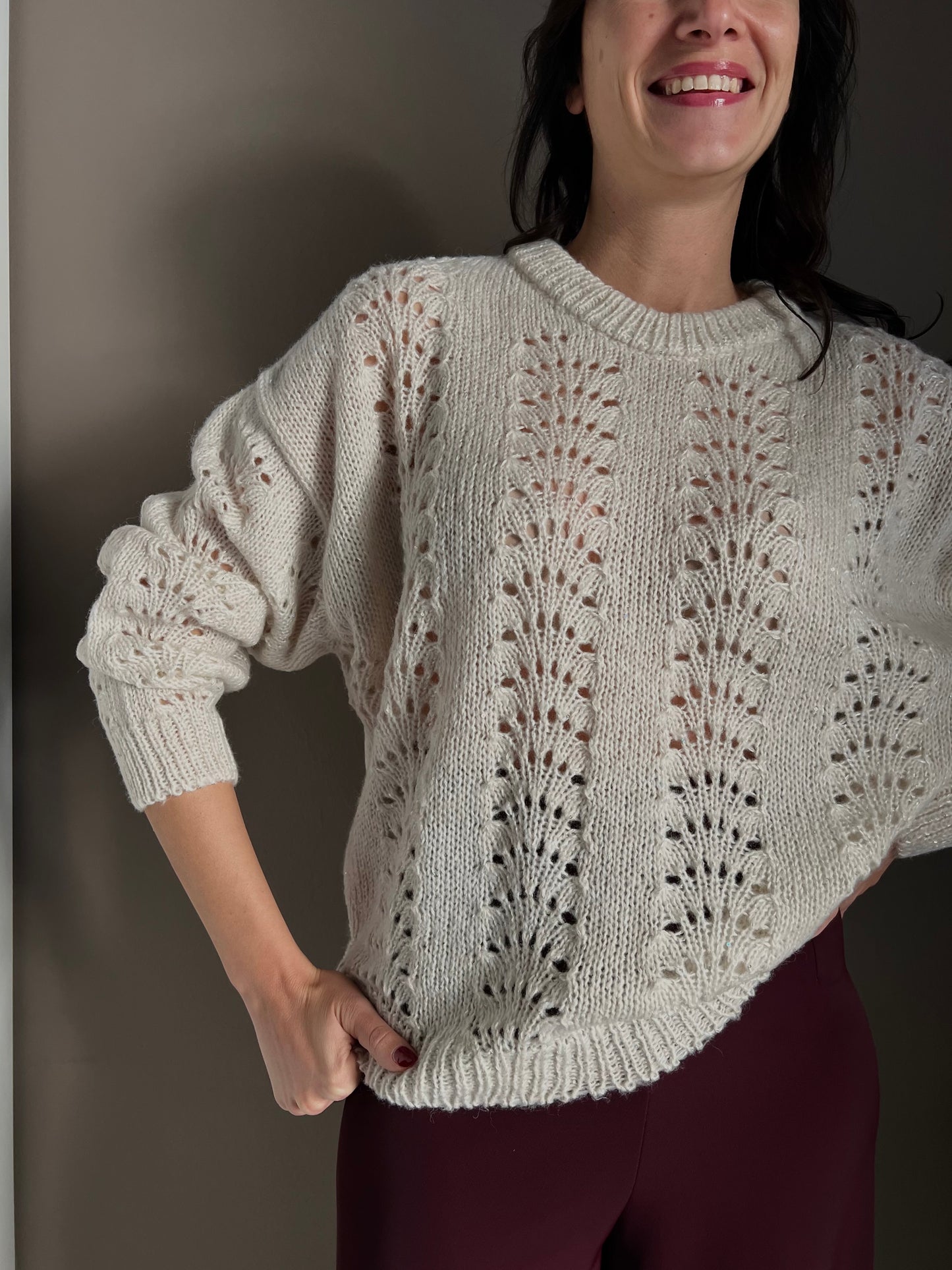 Maglia So Allure con lavorazione a traforo Milk