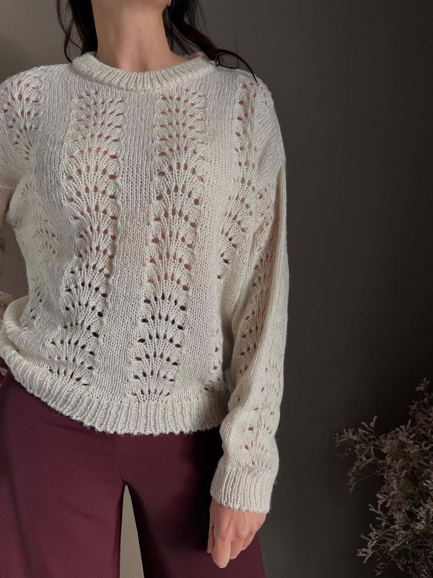 Maglia So Allure con lavorazione a traforo Milk