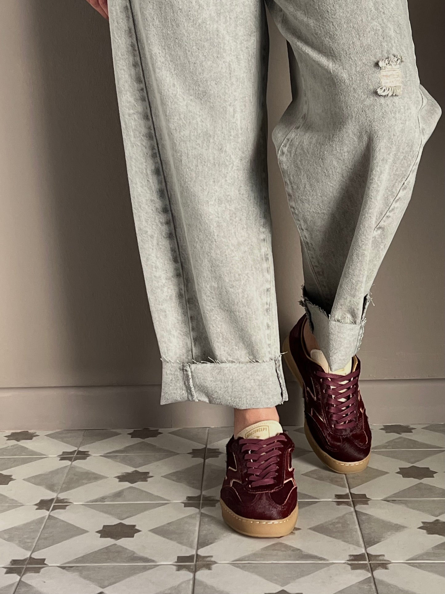 Sneakers in cavallino bordeaux Moaconcept