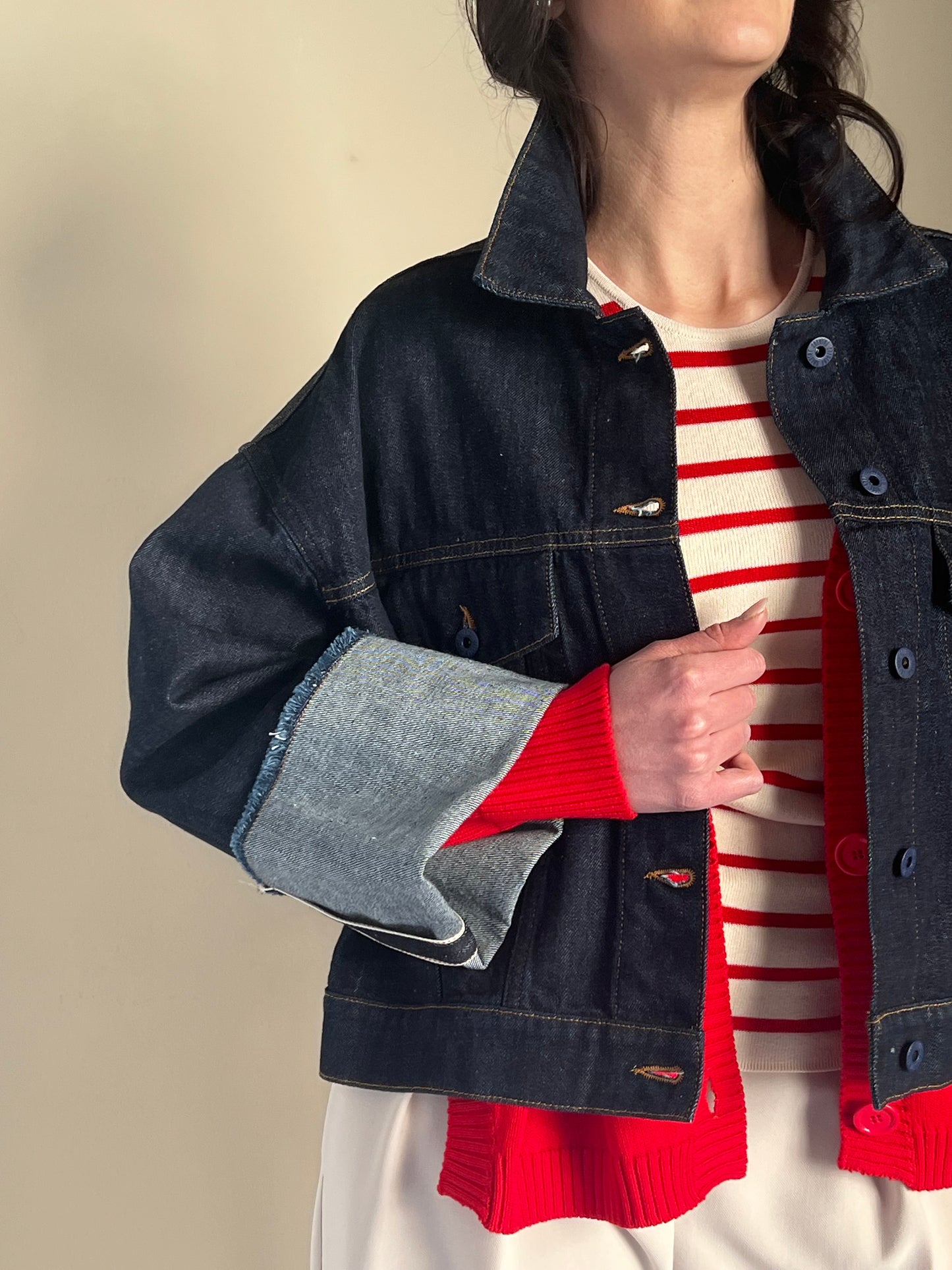 Giubbotto denim Solo Tre