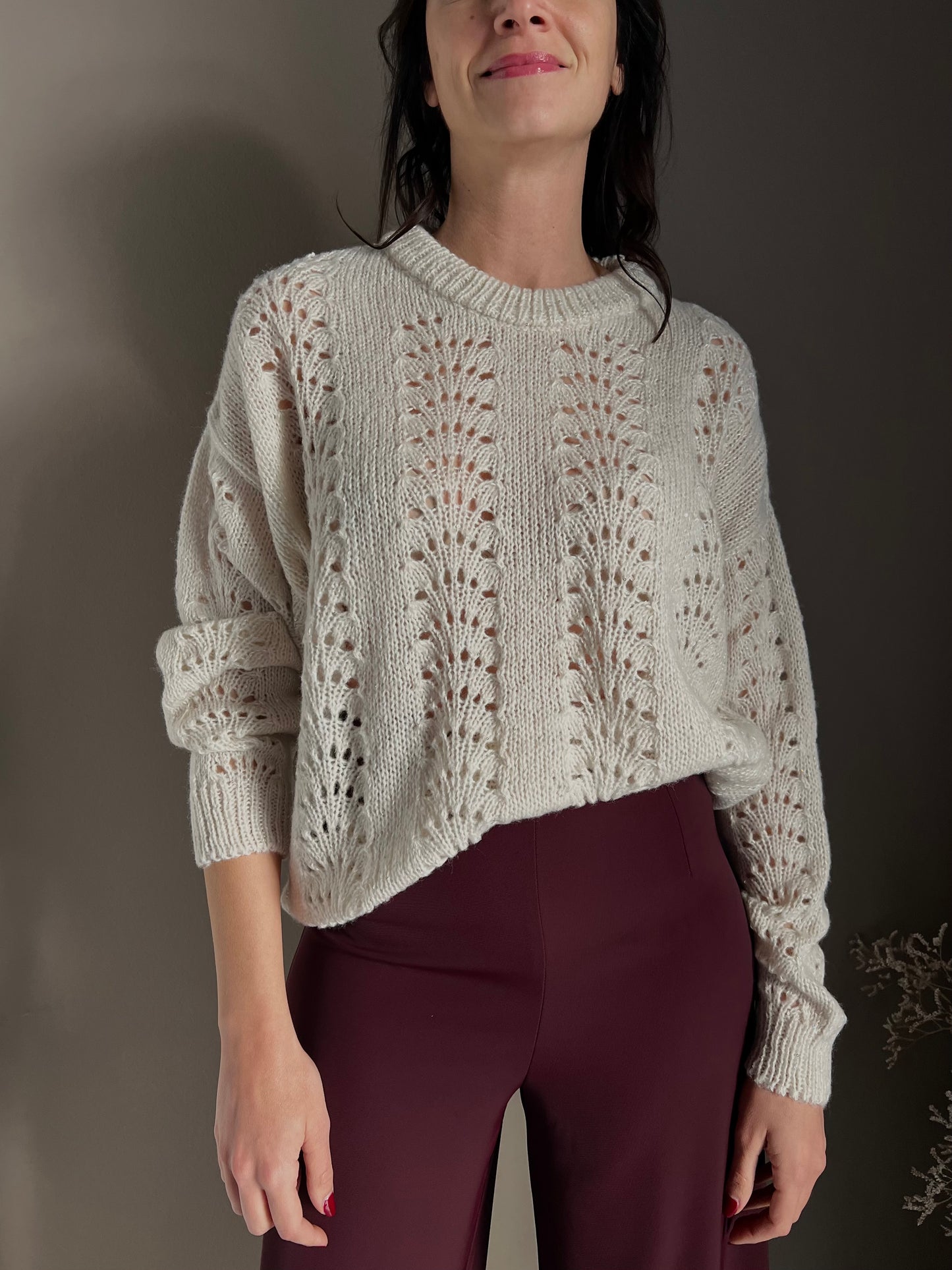 Maglia So Allure con lavorazione a traforo Milk