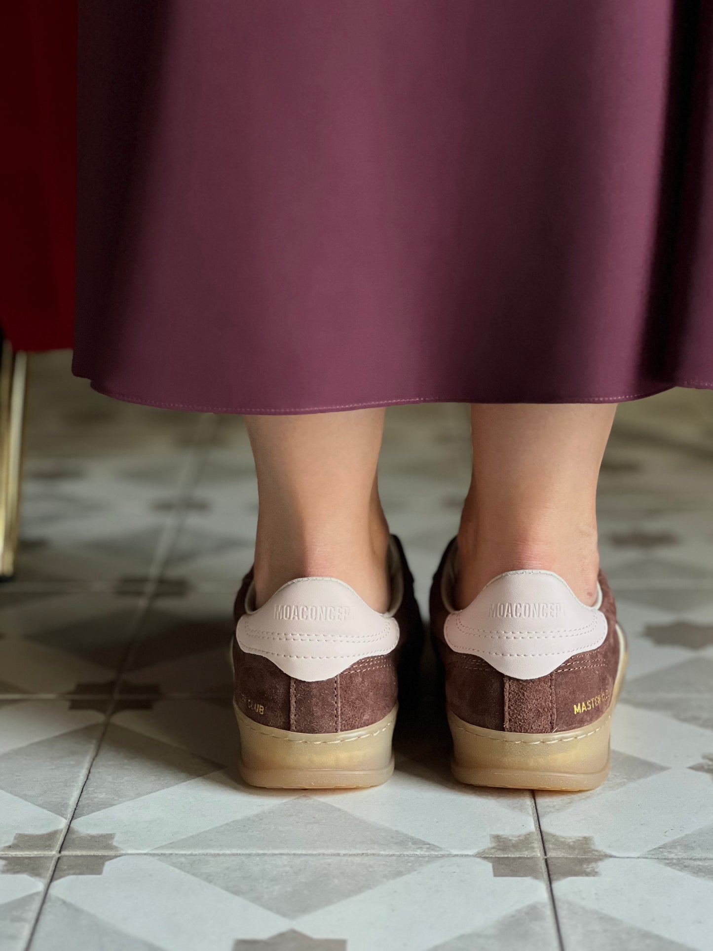 Sneakers In suede Bordeaux Moaconcept