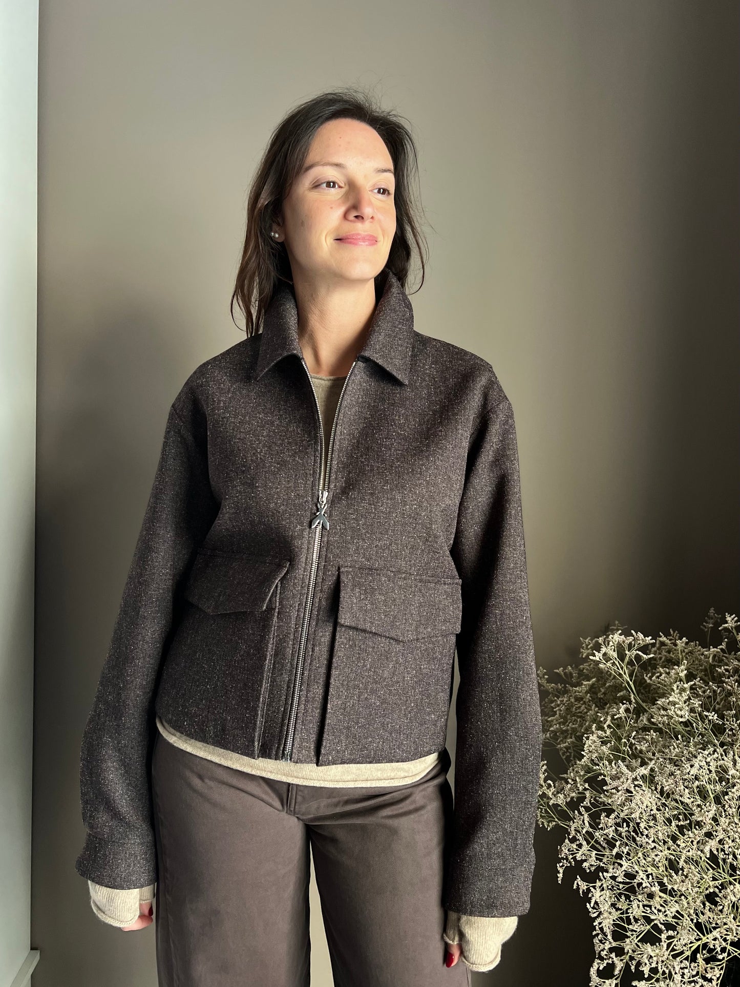 Giubbotto Patrizia Pepe in tessuto misto mélange