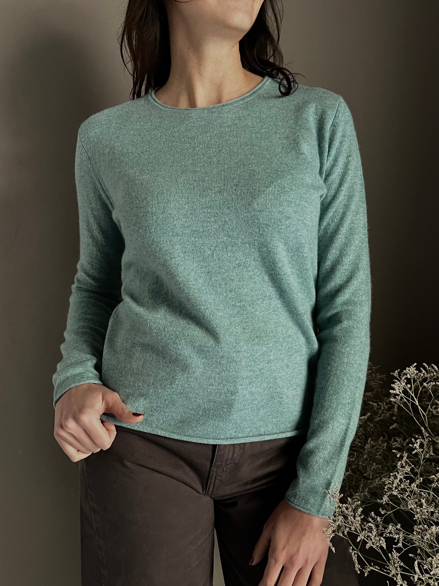 Maglia basic girocollo in 100% cashemire Notshy