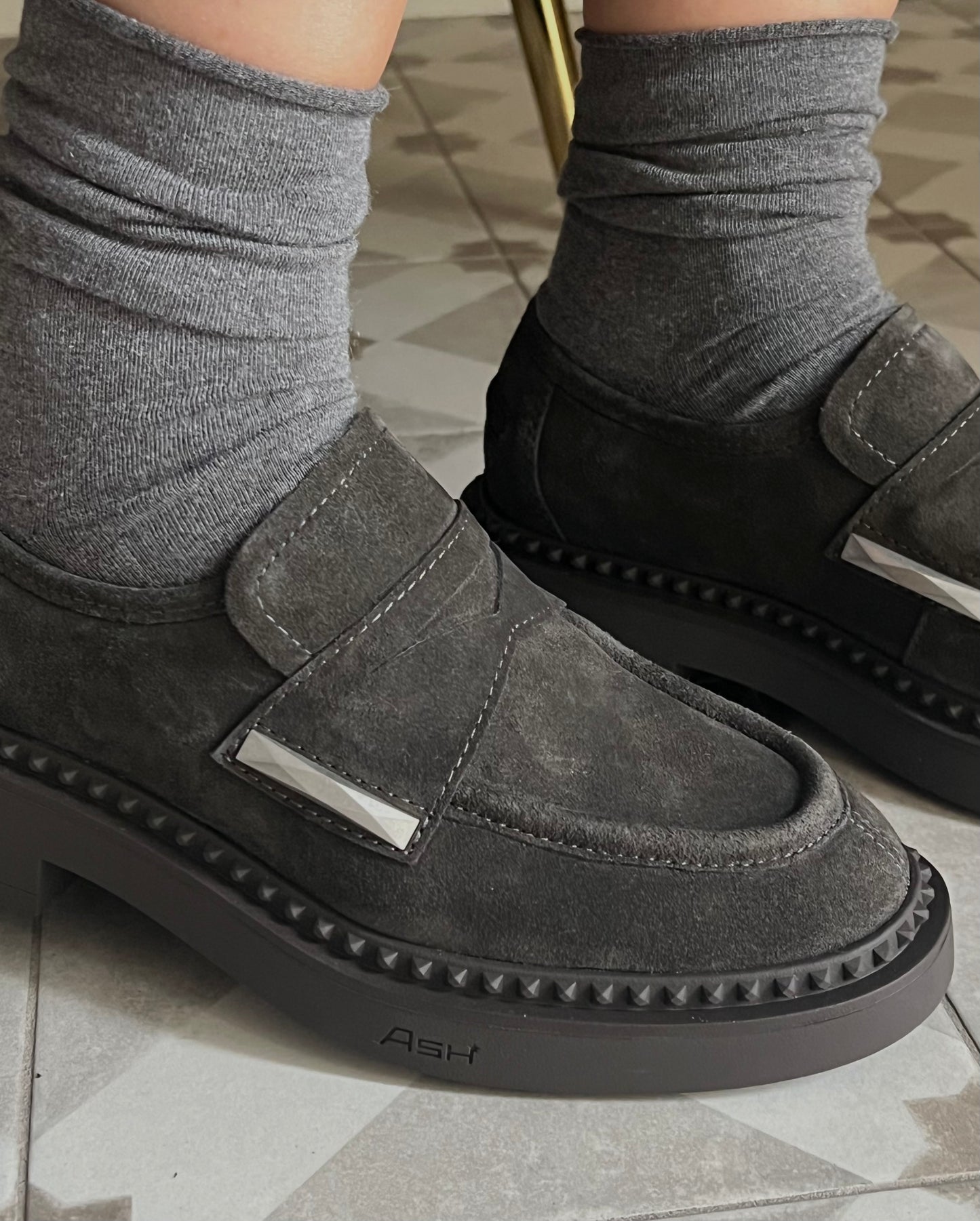 Mocassino Ash Miracle suede mastic