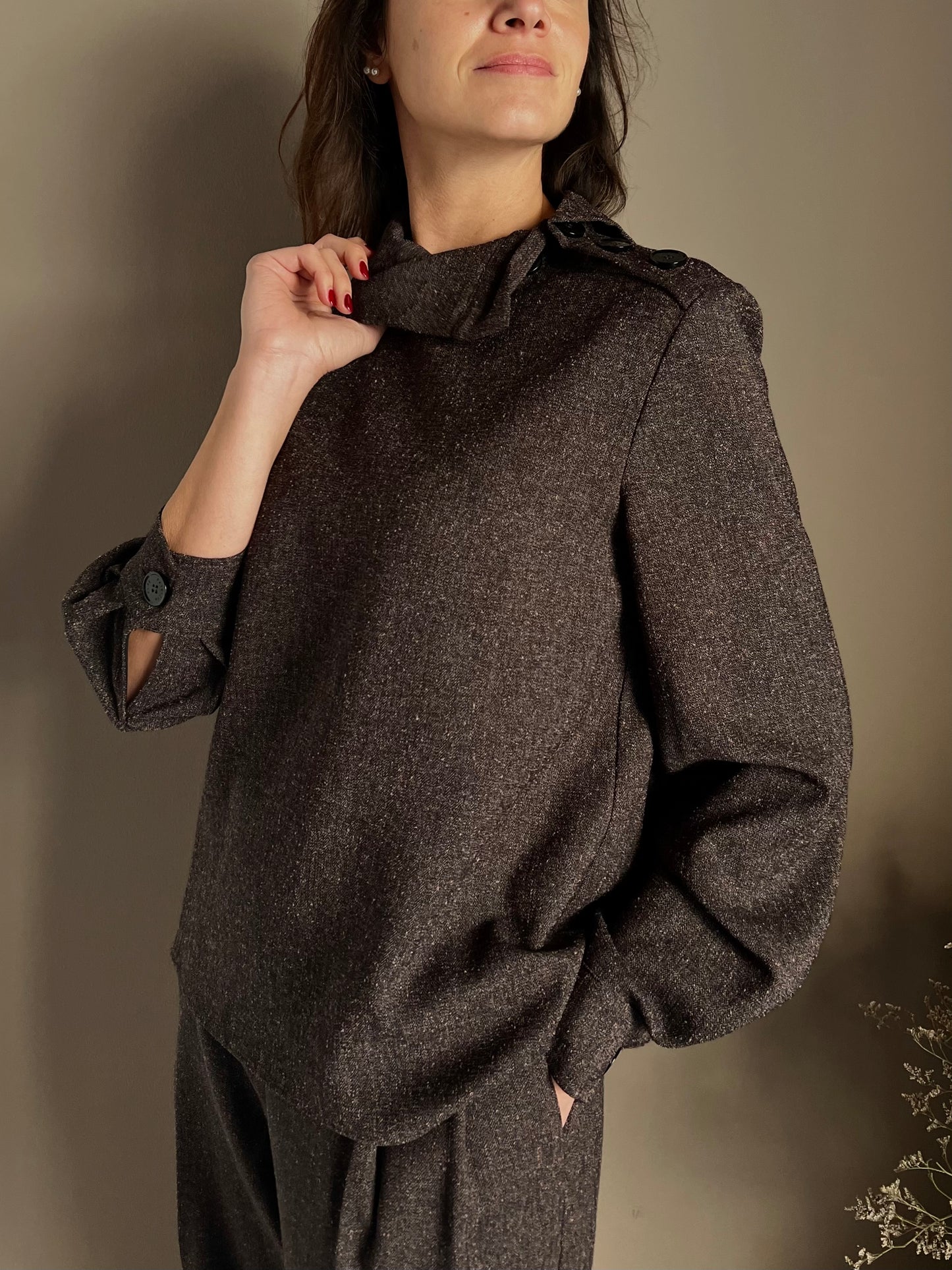 Maglia effetto abbottonato