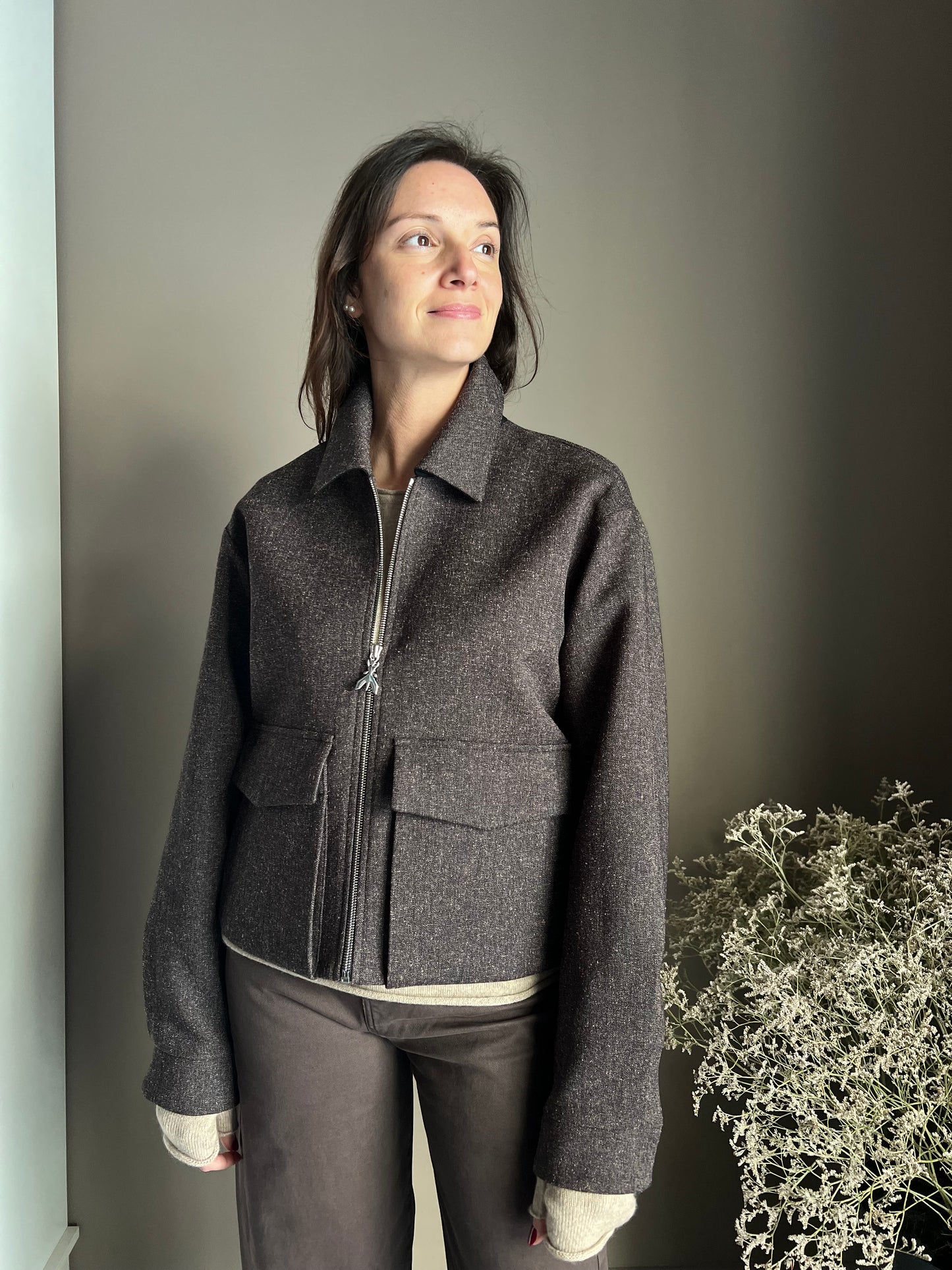 Giubbotto Patrizia Pepe in tessuto misto mélange