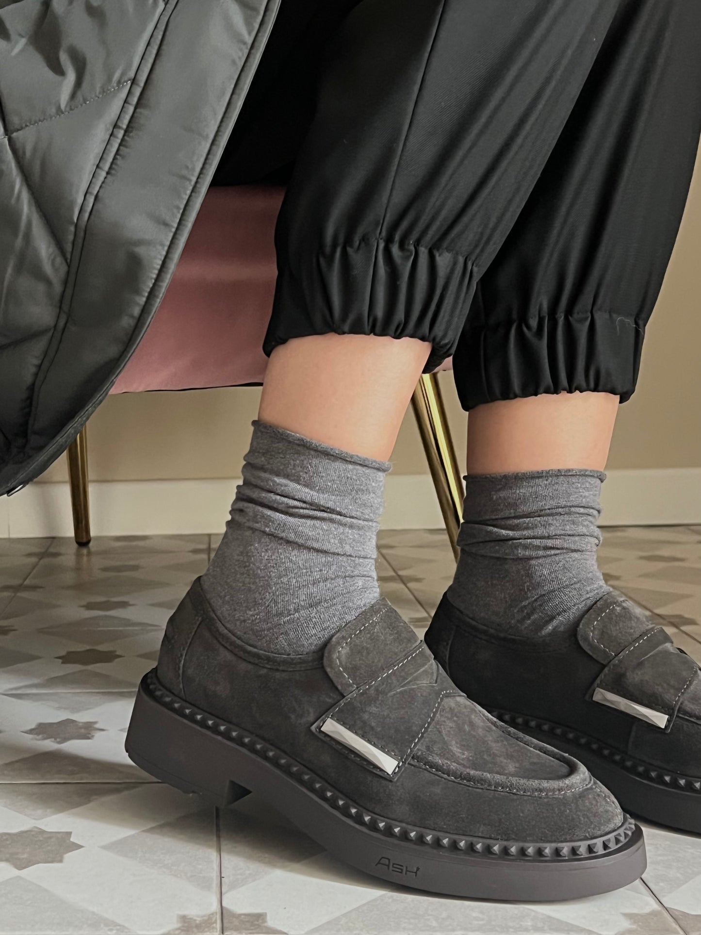 Mocassino Ash Miracle suede mastic