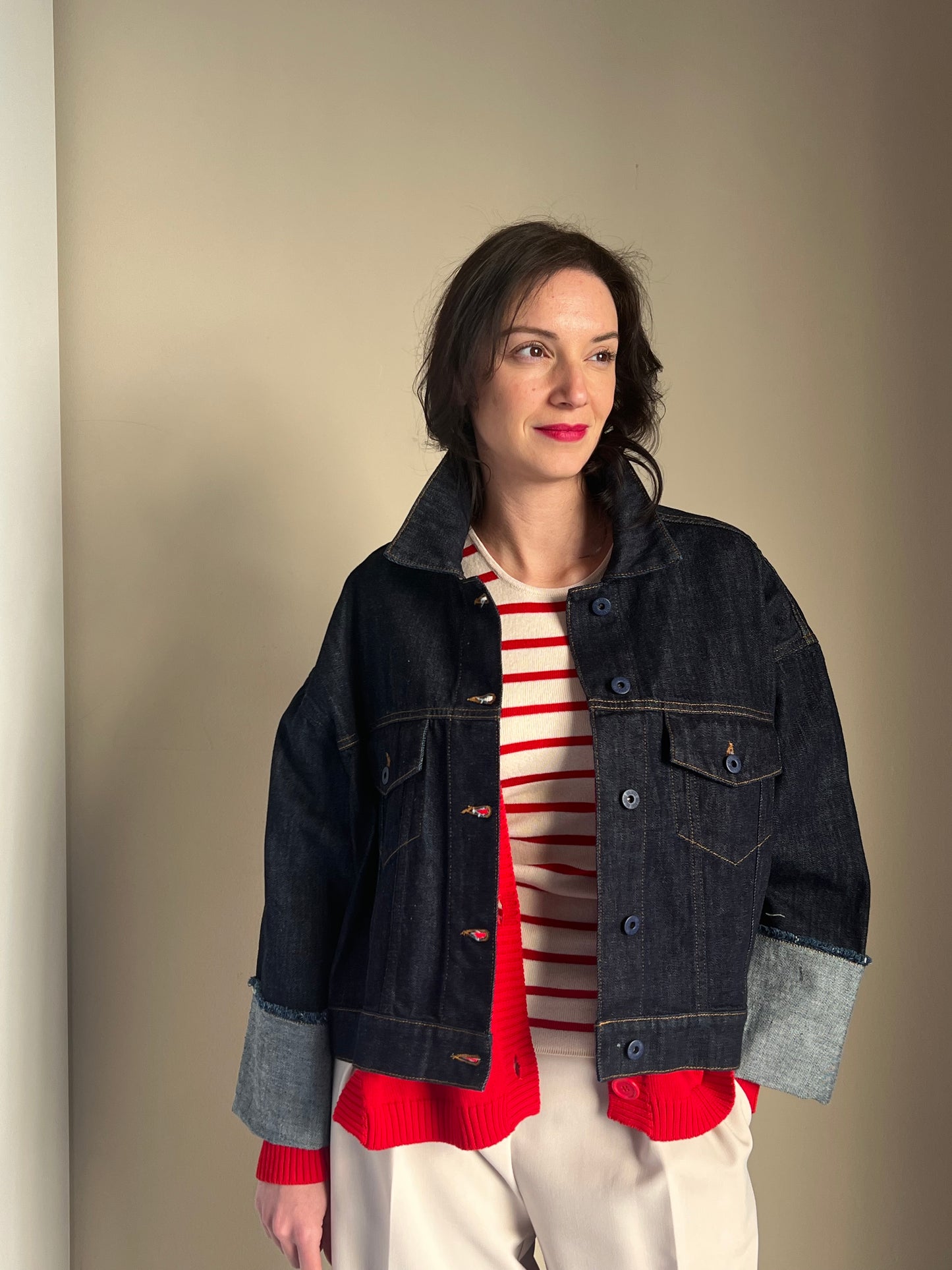 Giubbotto denim Solo Tre