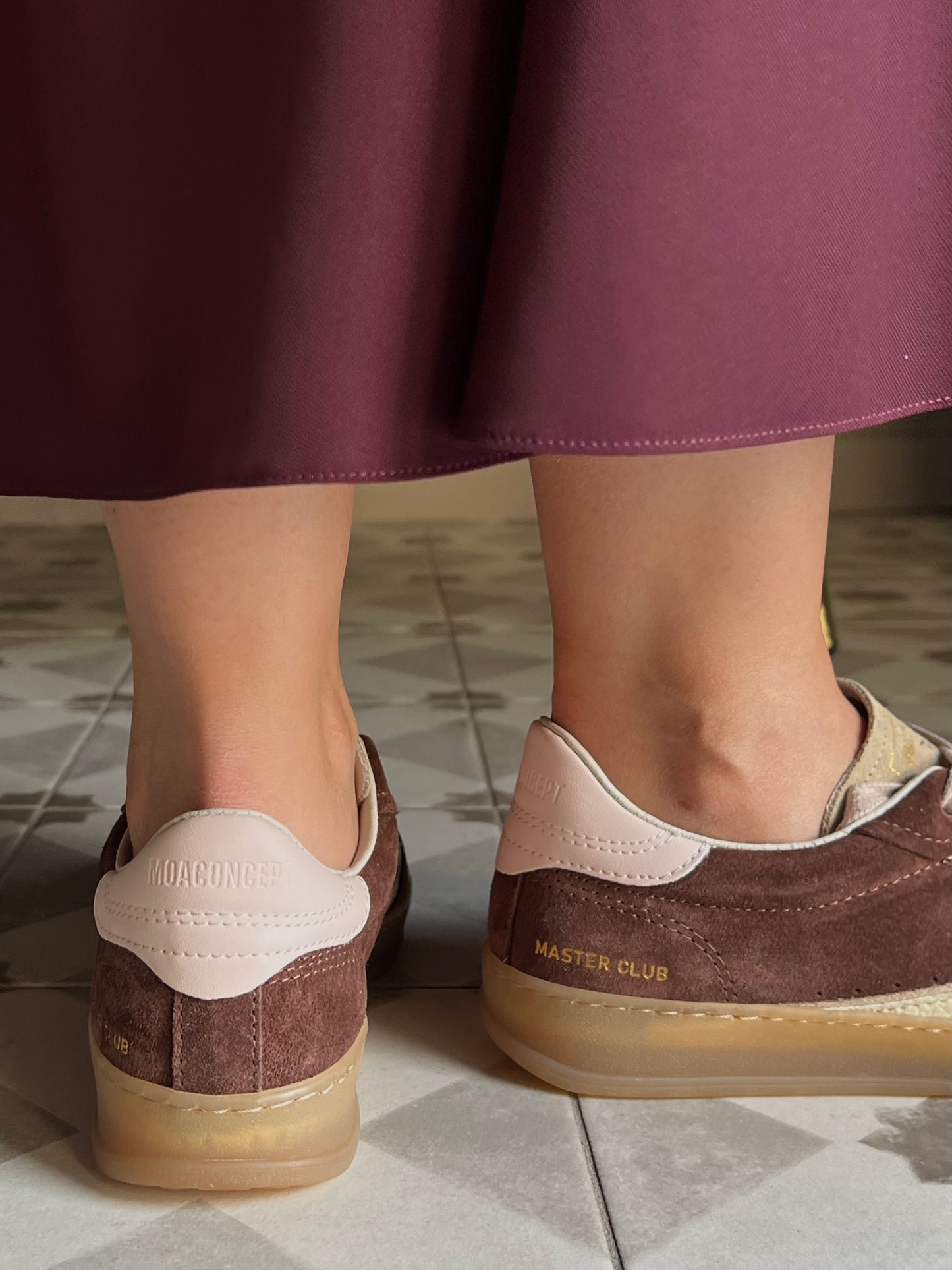 Sneakers In suede Bordeaux Moaconcept