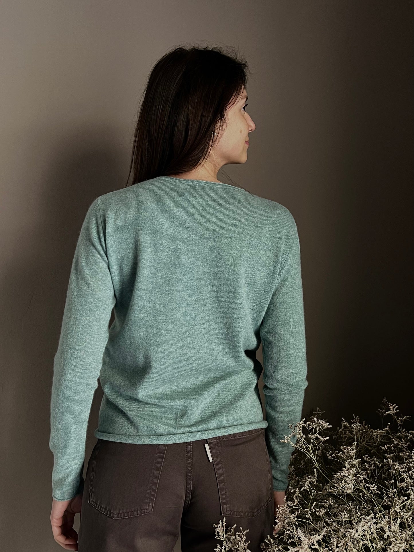 Maglia basic girocollo in 100% cashemire Notshy