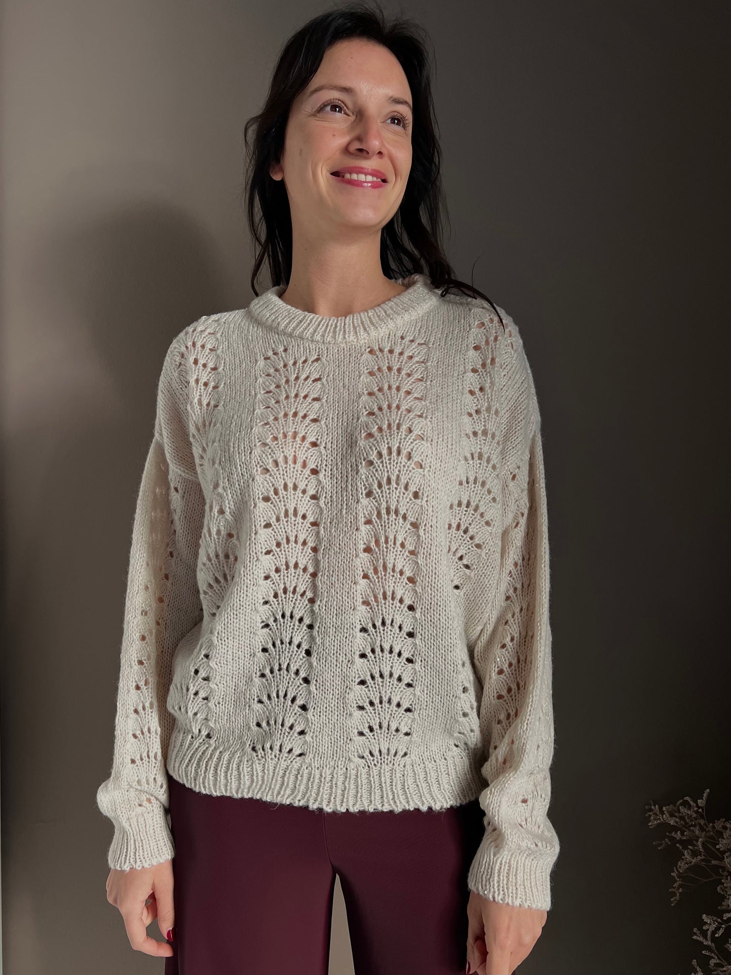 Maglia So Allure con lavorazione a traforo Milk