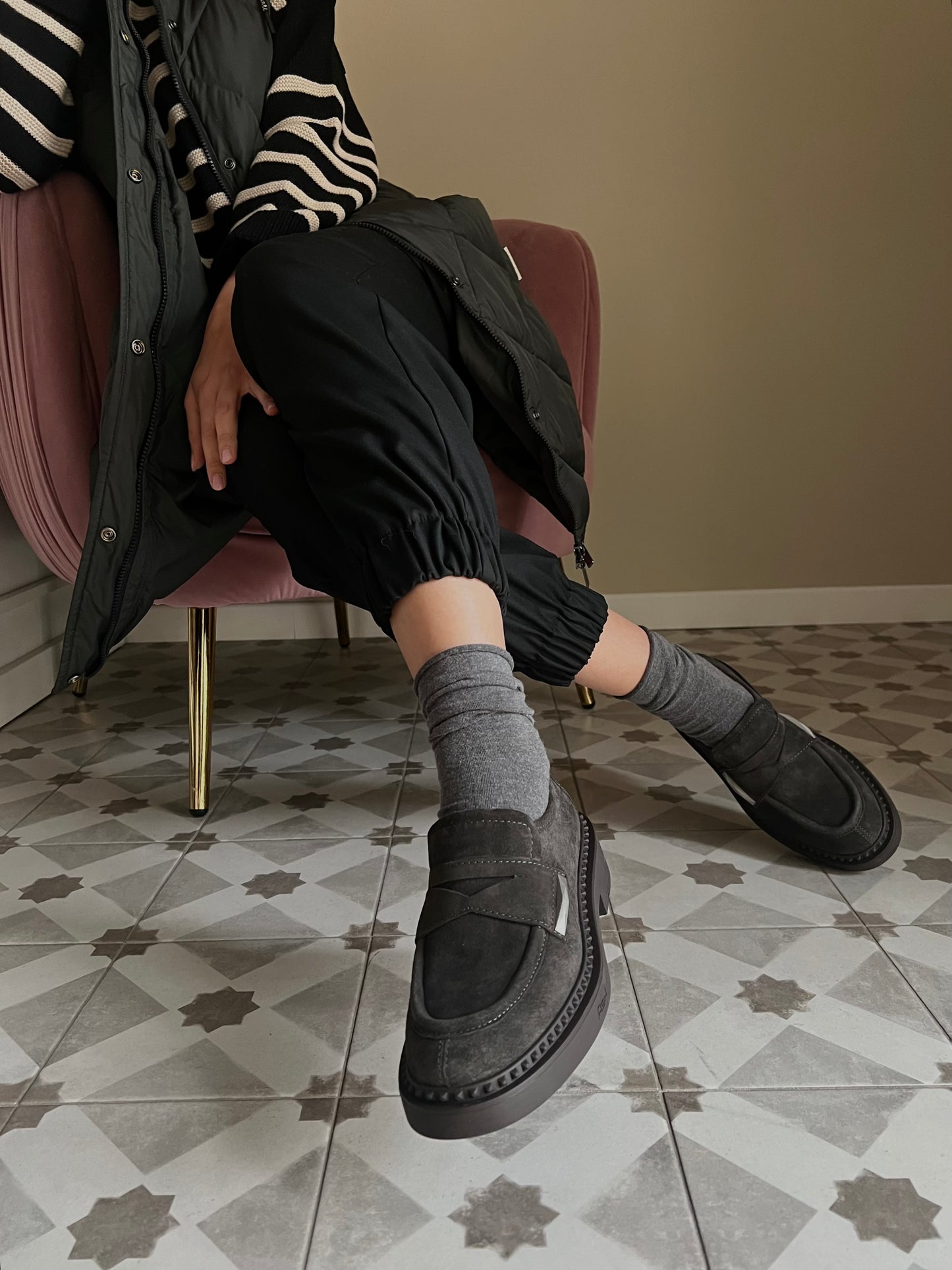 Mocassino Ash Miracle suede mastic