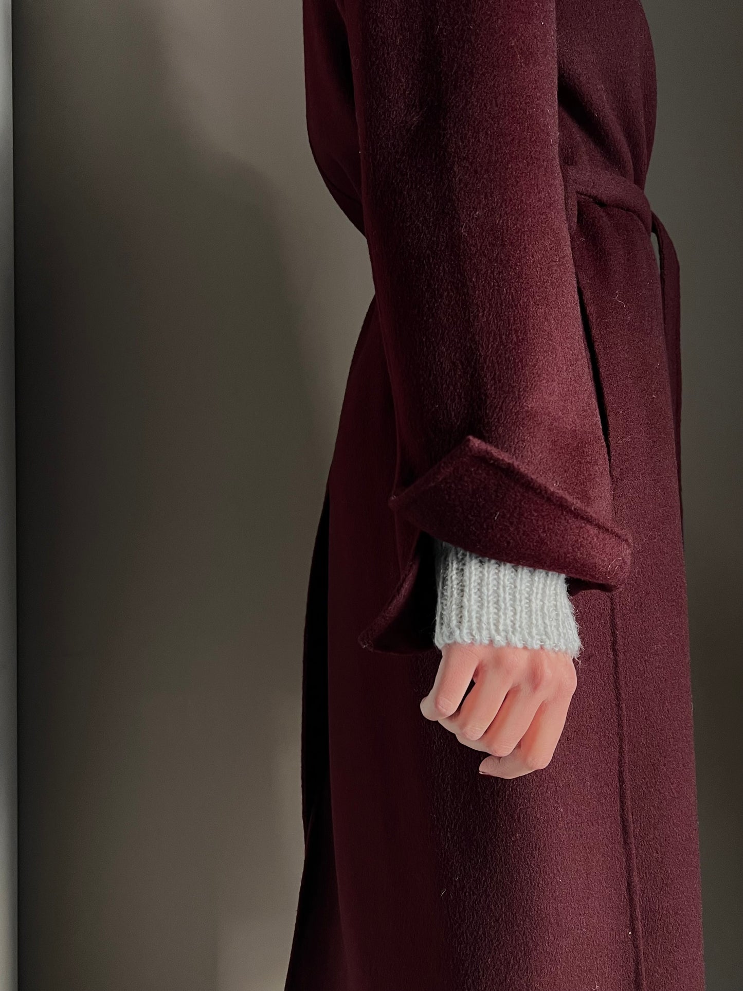 Cappotto a vestaglia in pura lana