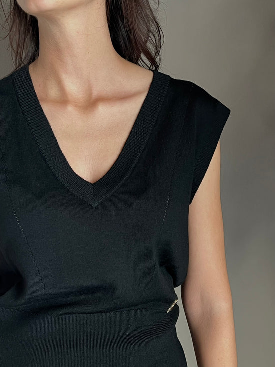 Gilet in lana scollo a V