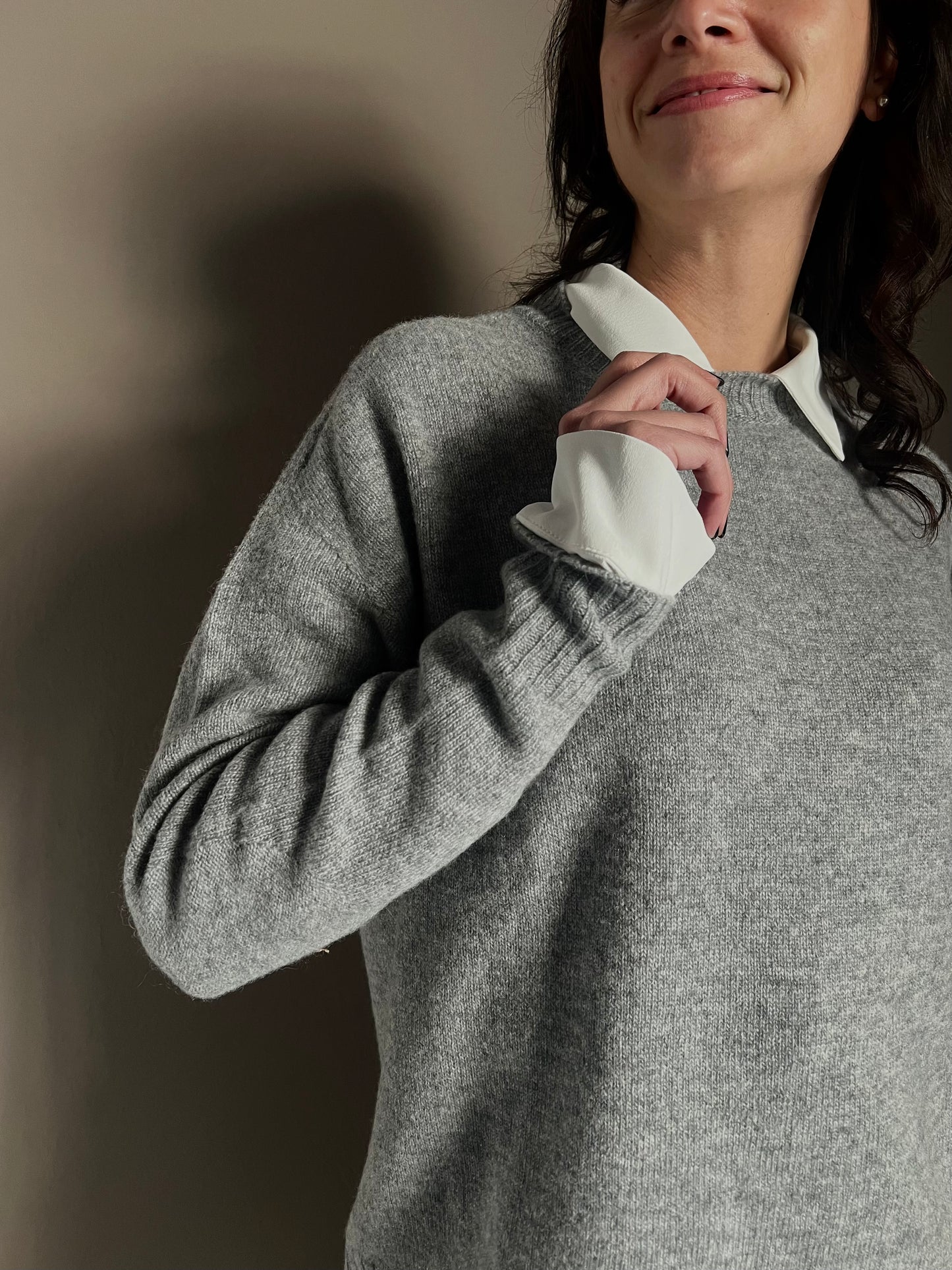 Maglioncino girocollo in misto cashmere Solo Tre