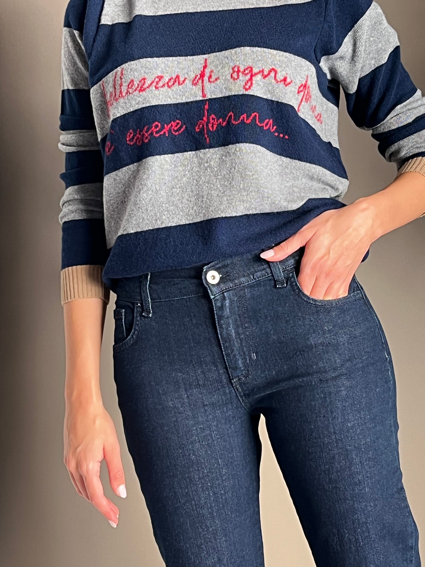 Pantalone denim slim Noumeno Concept
