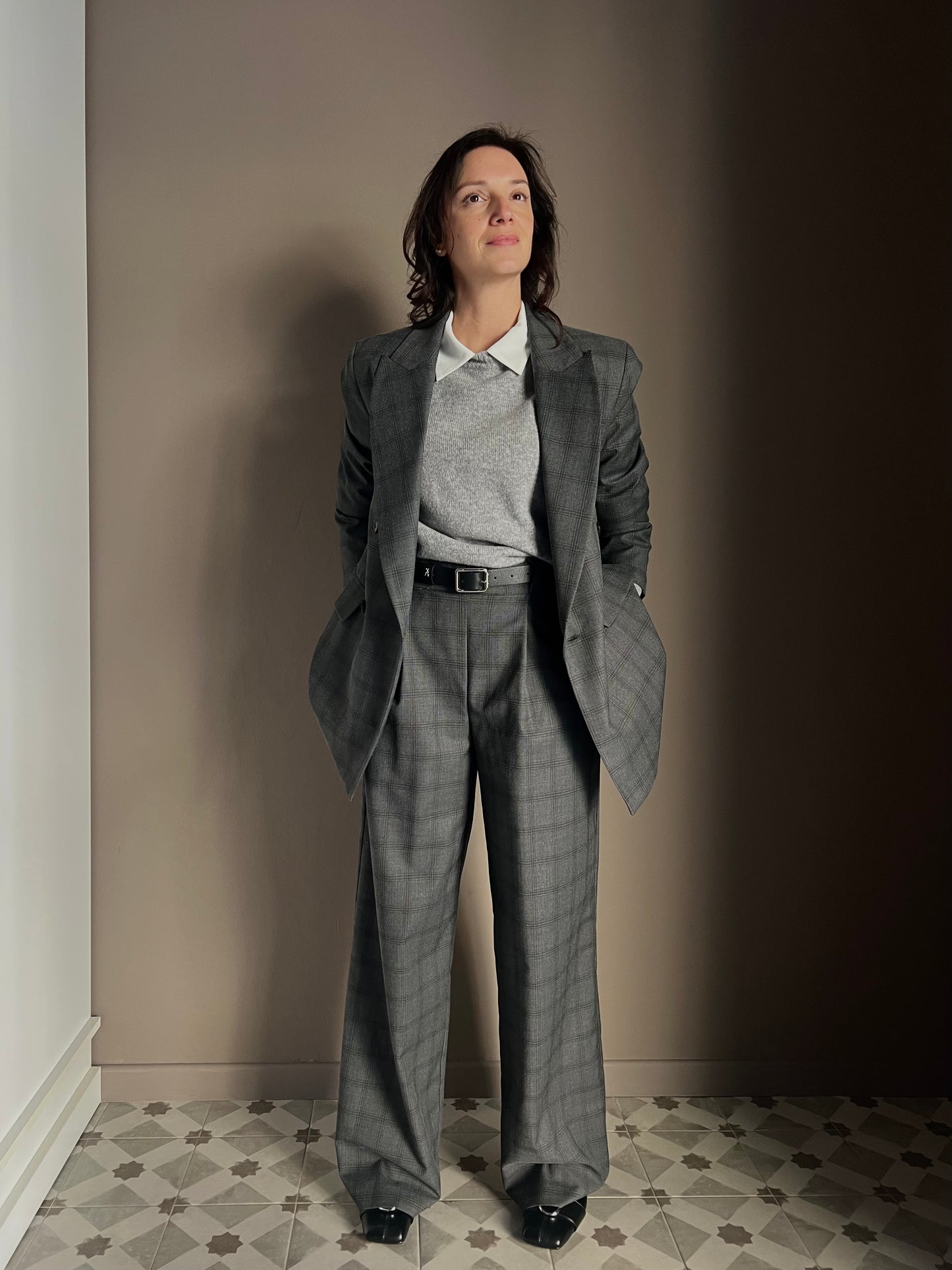 Giacca doppiopetto Ceck antracite