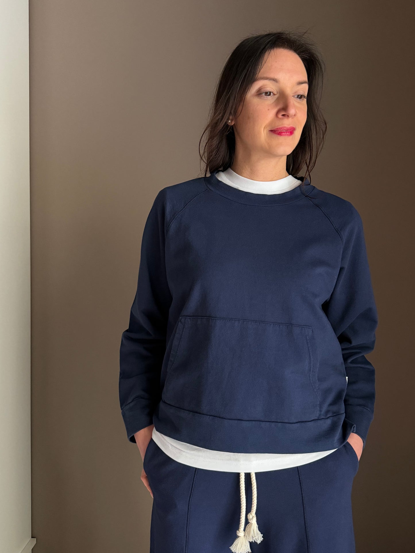 Felpa girocollo Blu intenso