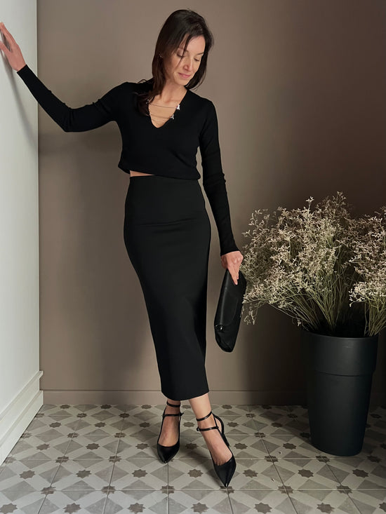 Gonna a tubino longuette “Essential” Patrizia Pepe