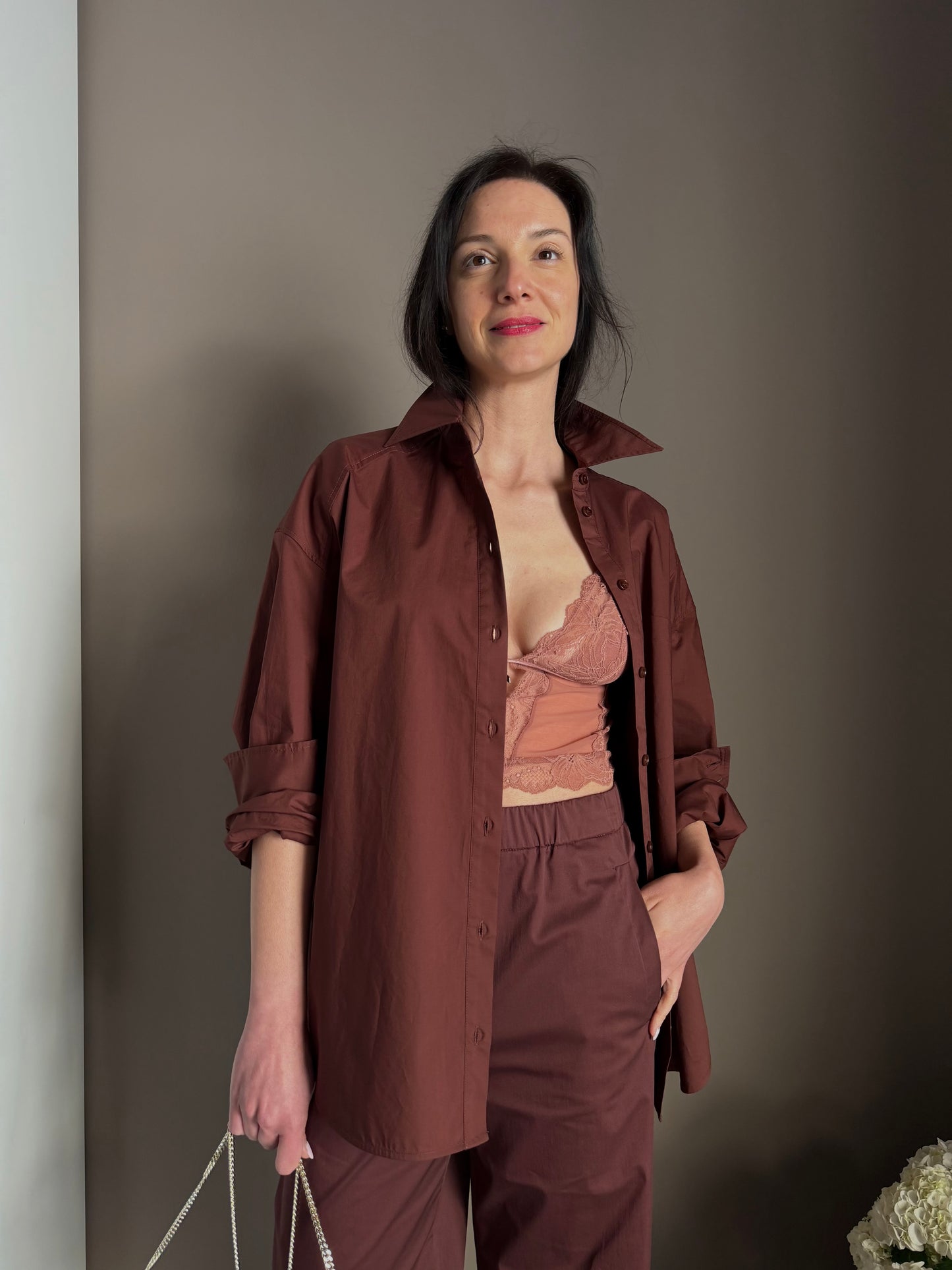 Camicia Oversize Patrizia Pepe – Marrone