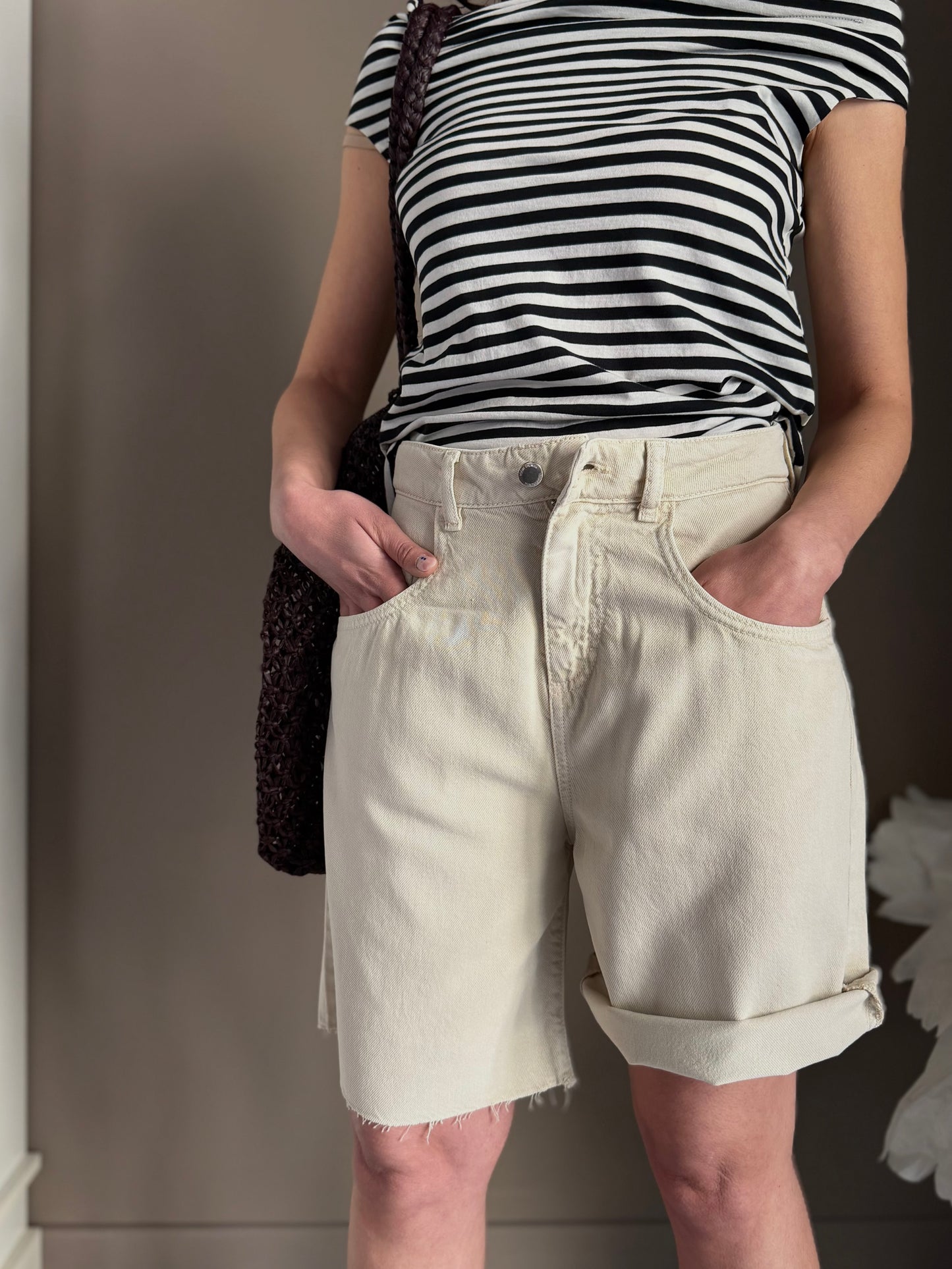Short Icon Denim – Sabbia Naturale