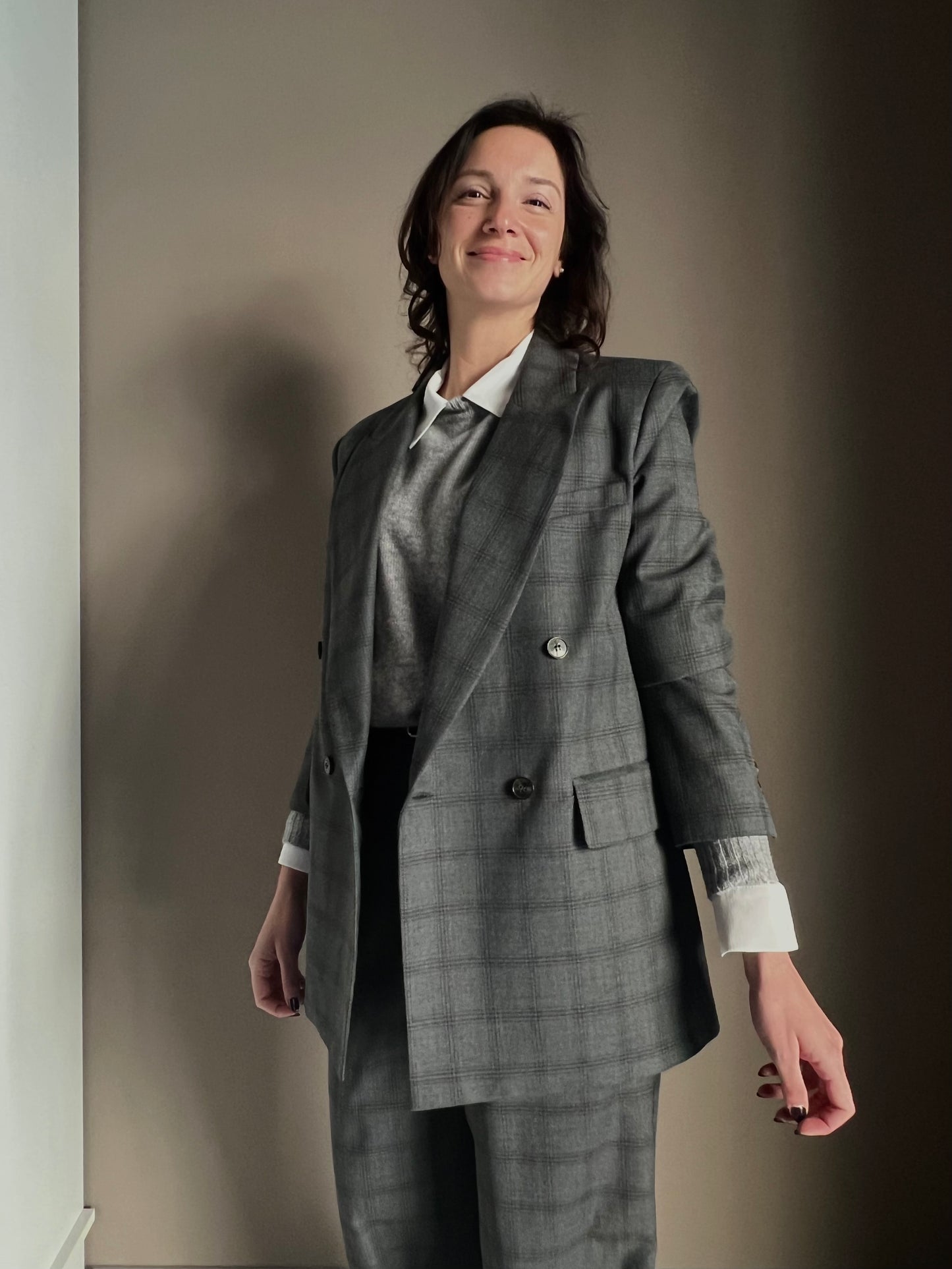 Giacca doppiopetto Ceck antracite