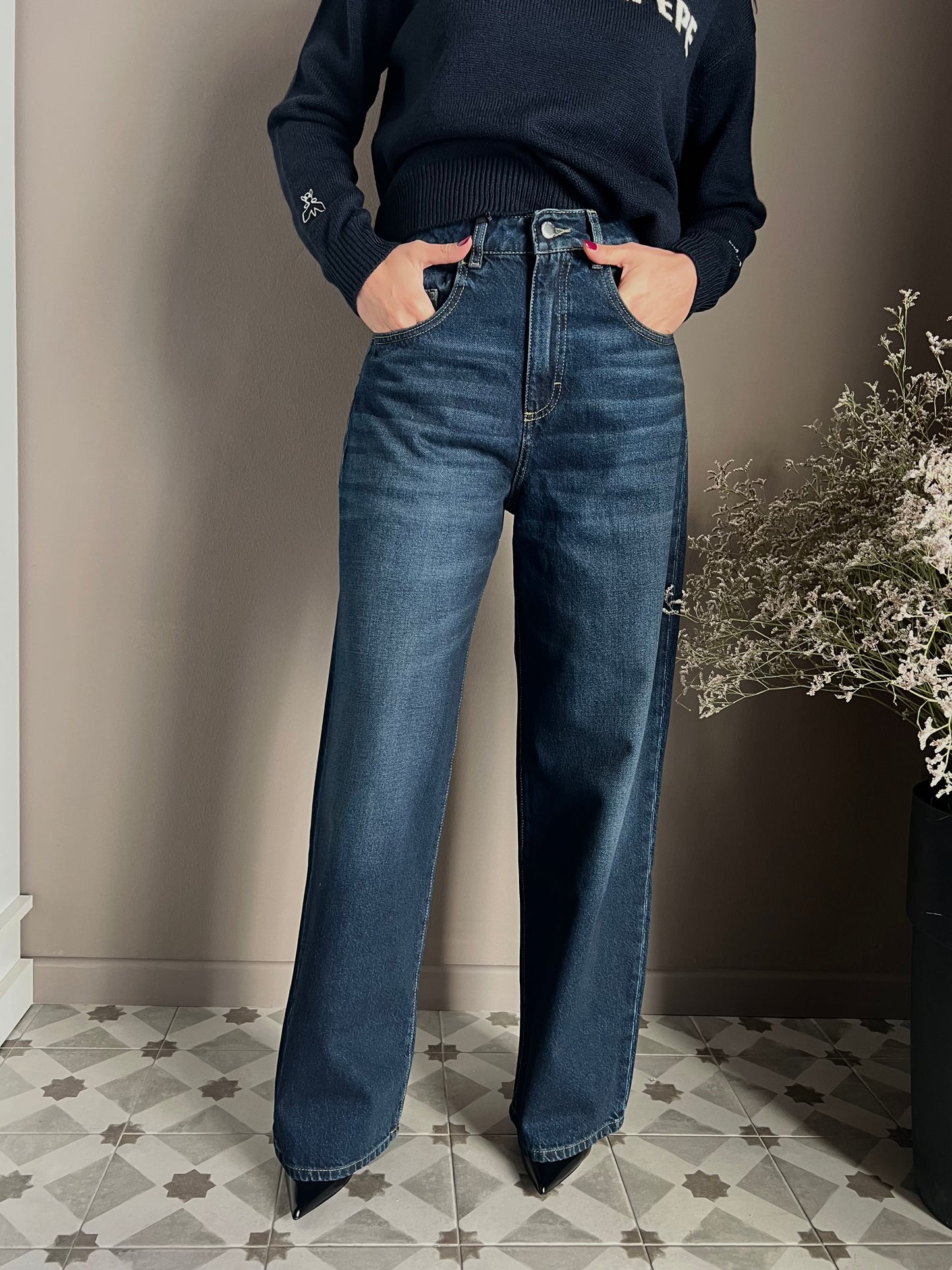 Pantalone Icon Denim Mod.Poppy Blu