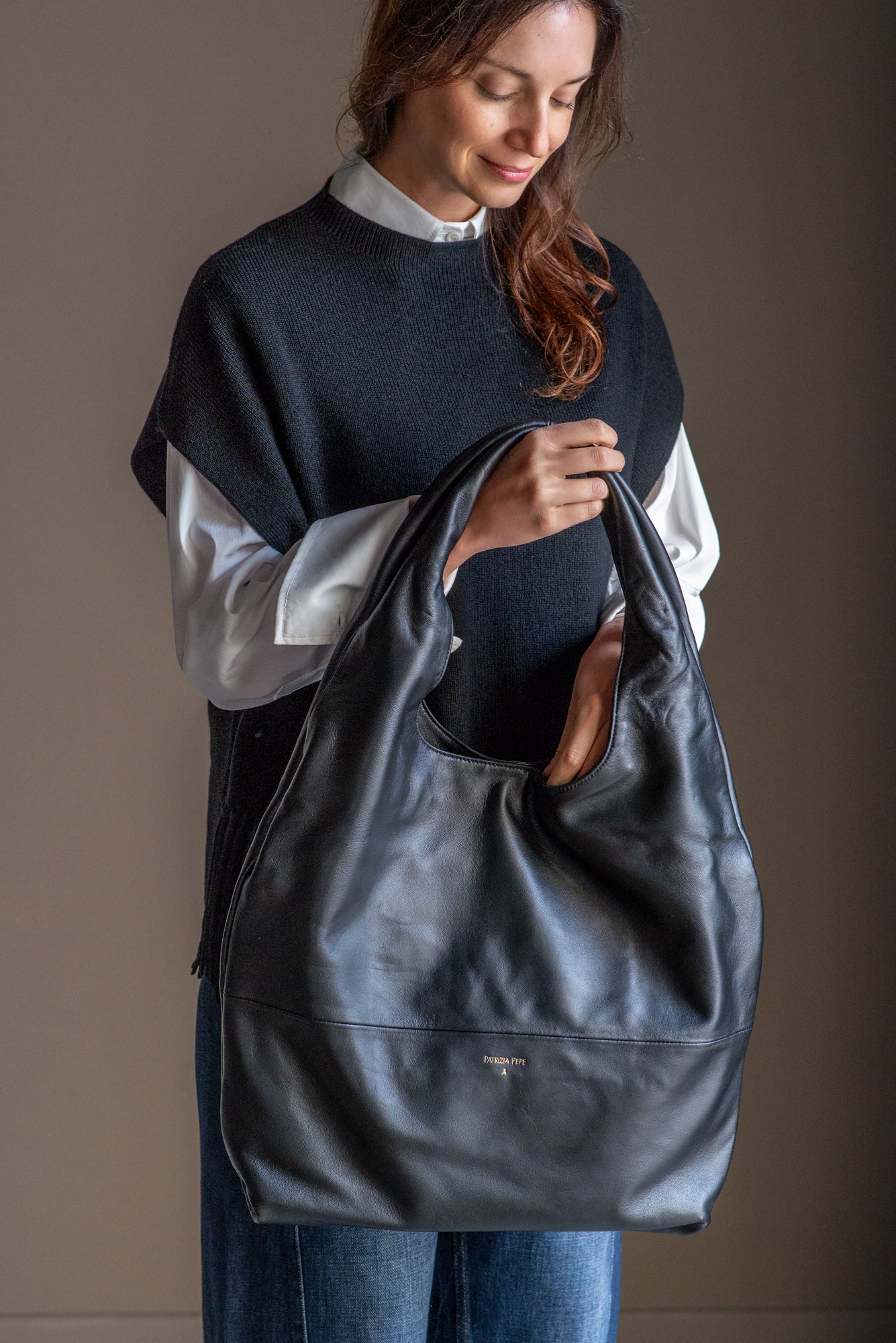 Borsa Hobo Patrizia Pepe nero
