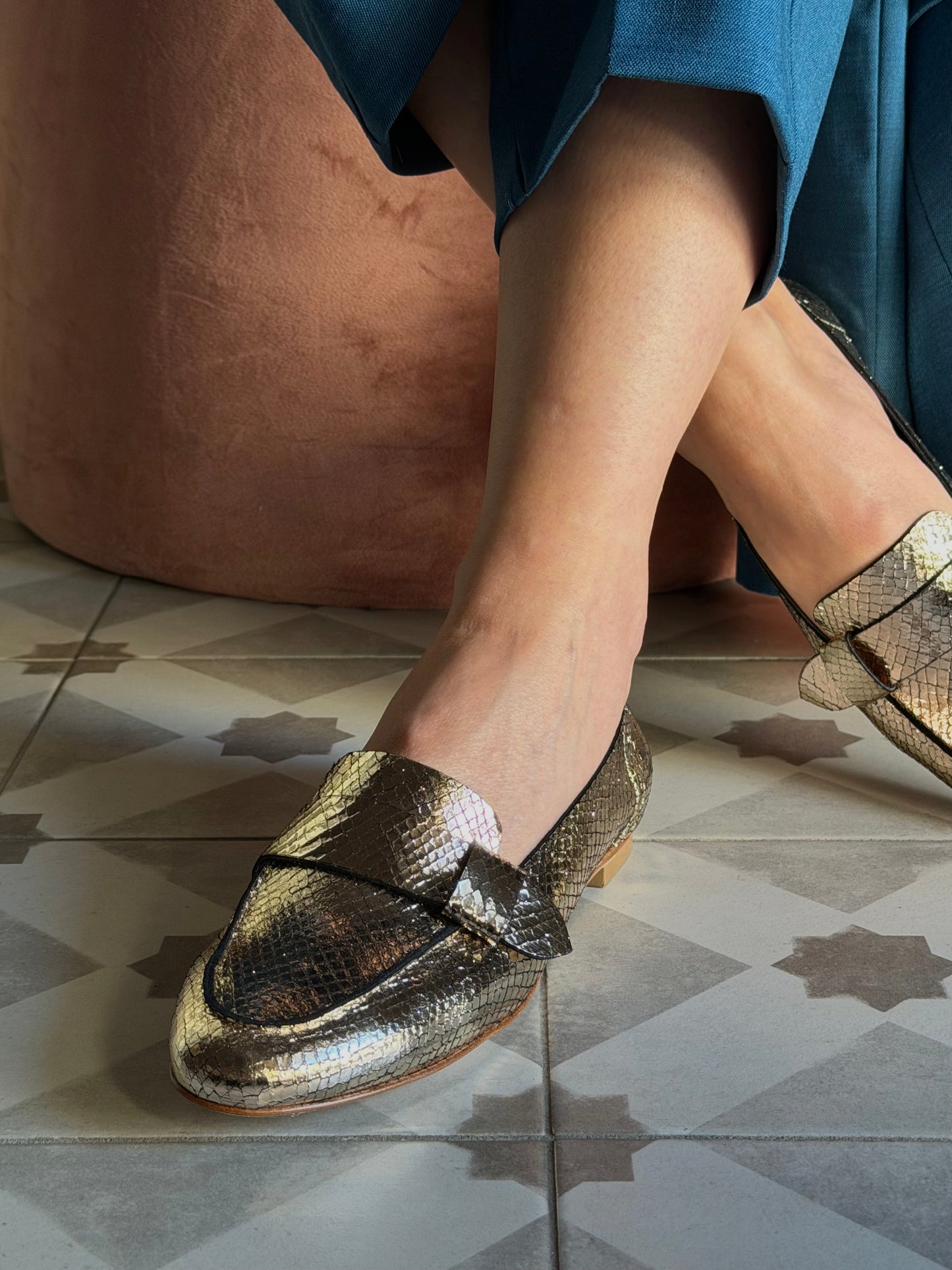 Mocassino whips platino