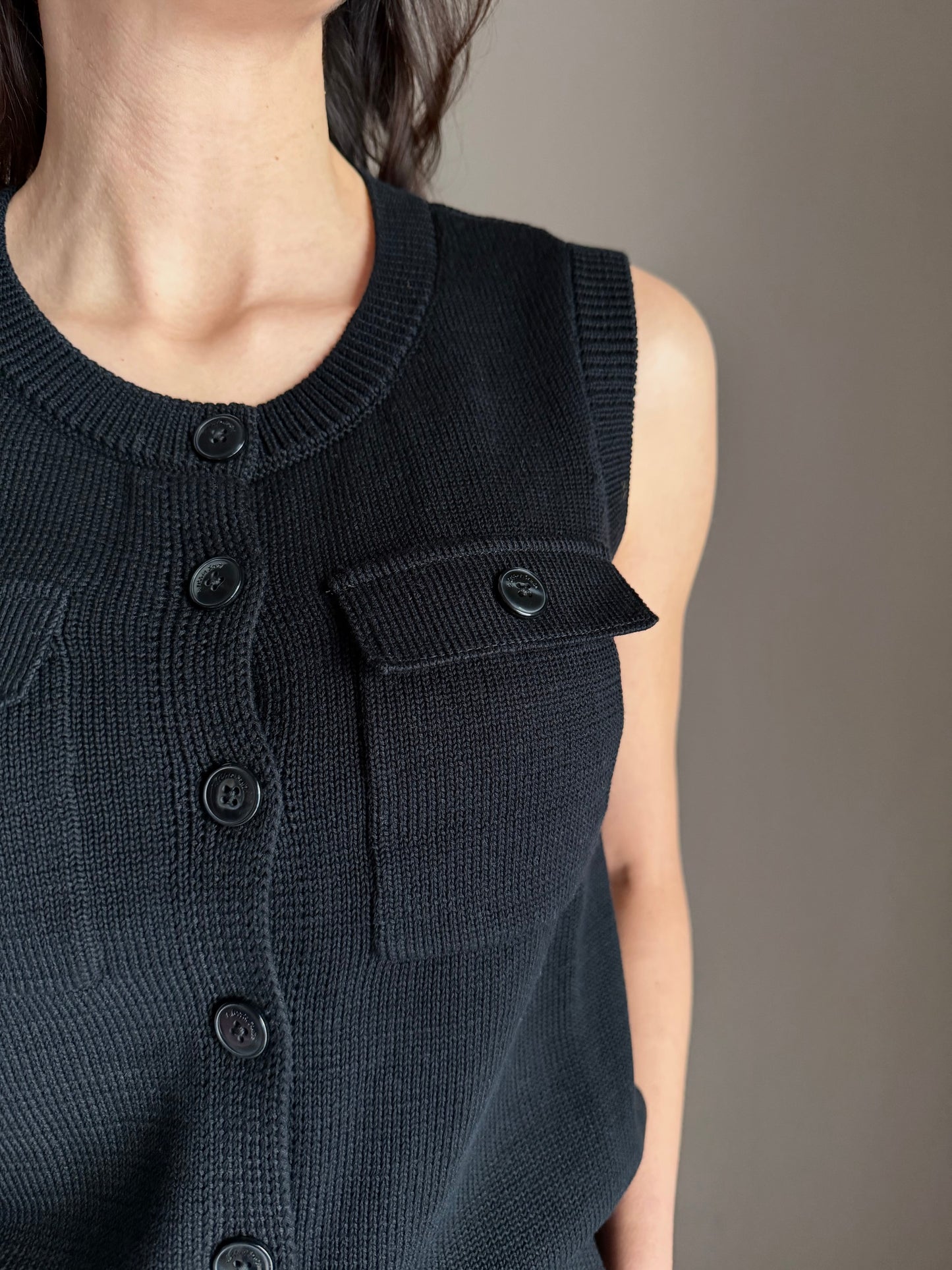 Gilet con taschini in cotone