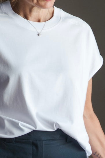 T-shirt in cotone oversize bianca