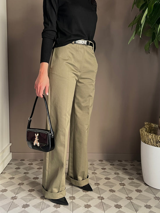 Pantalone dritto strutturato