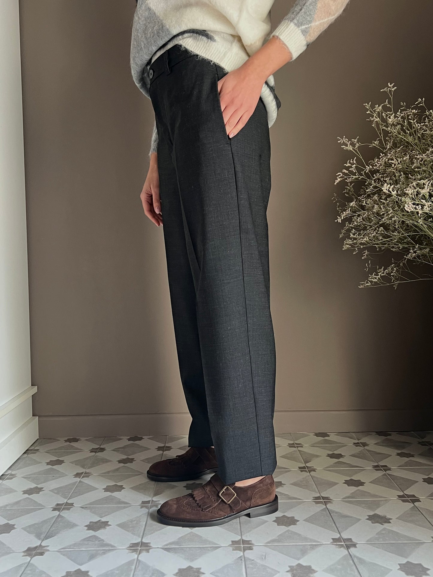 Pantalone antracite Solo Tre