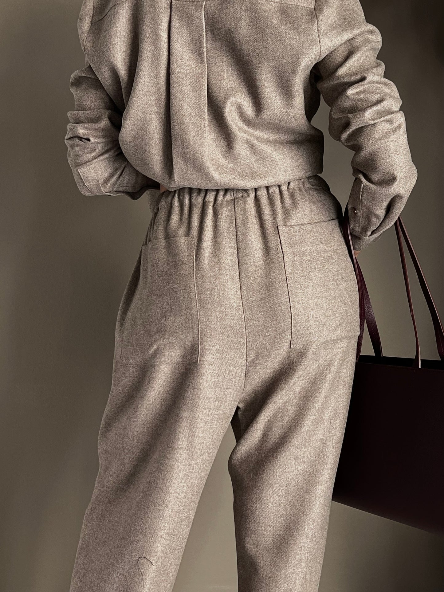 Pantalone in flanella jogger