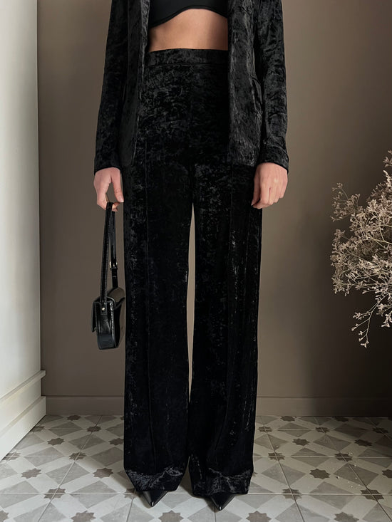 Pantalone in velluto nero Patrizia Pepe