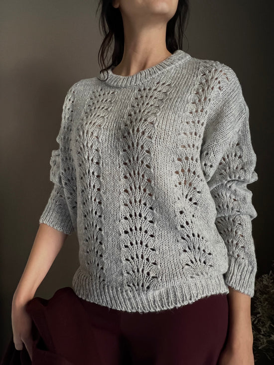 Maglia So Allure con lavorazione a traforo grigio