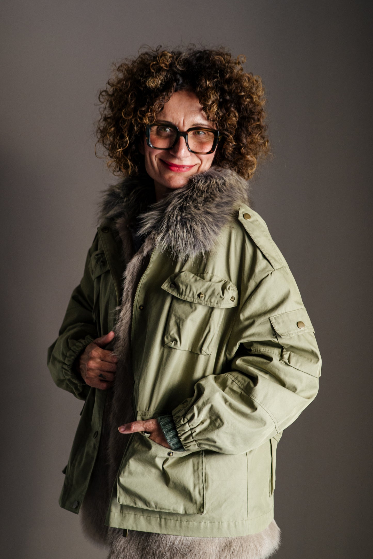 Parka 2 in 1 modulare con gilet in ecofur A. Santi