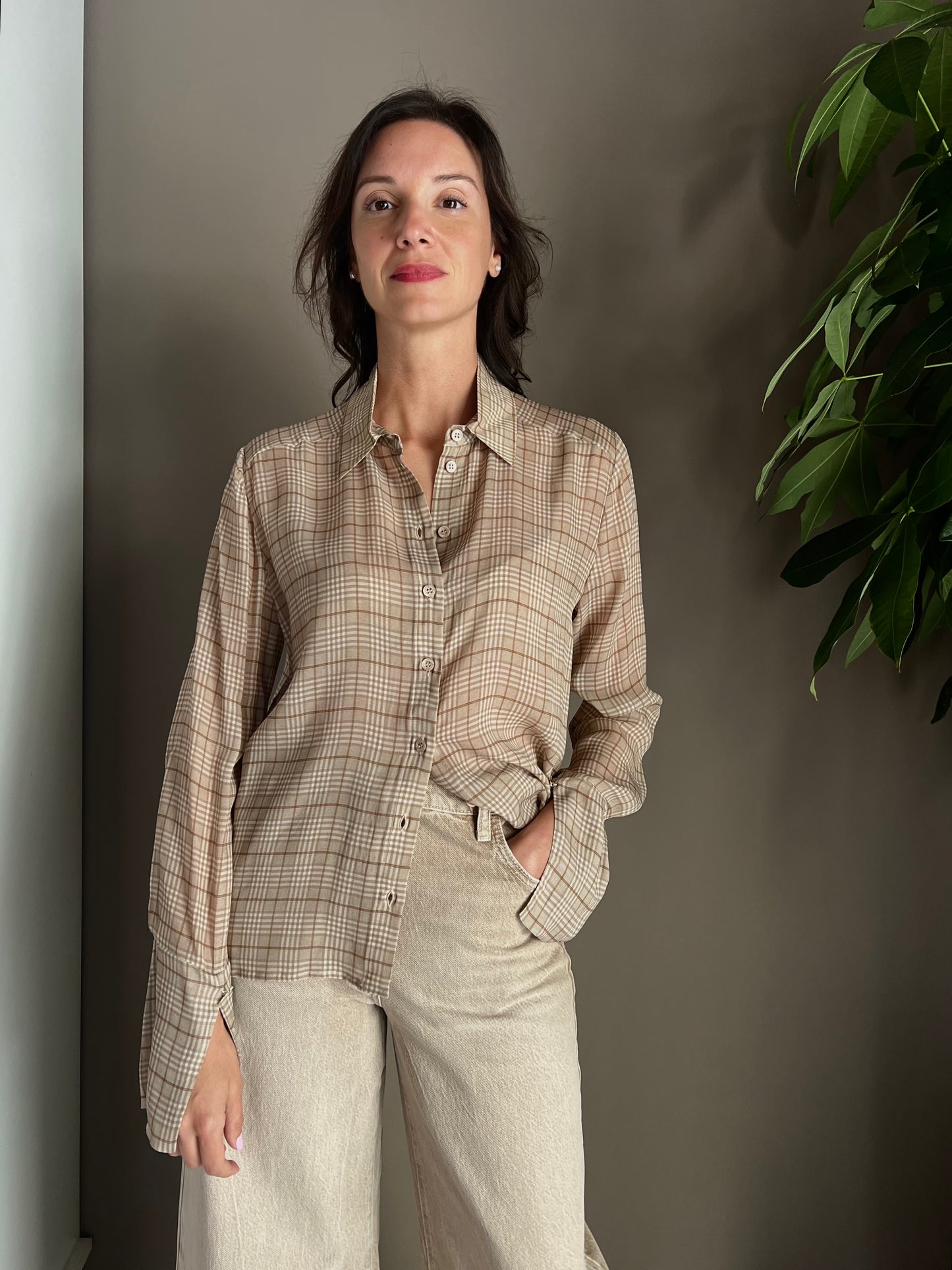 Camicia Ceck in viscosa