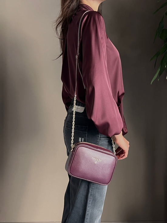 Borsa tracolla piccola camera case Purple Red