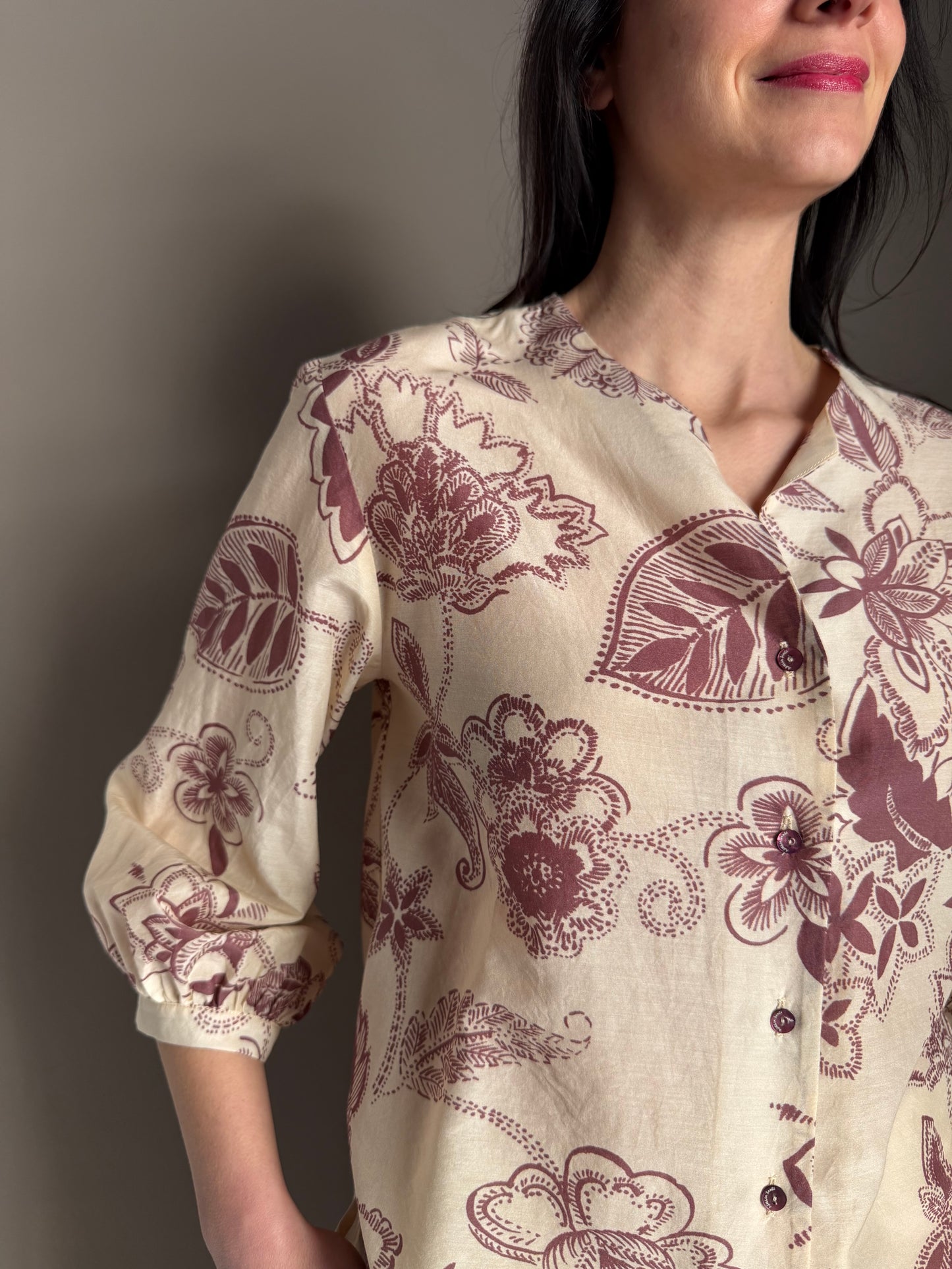 Camicia Manica a tre quanti in Fantasia