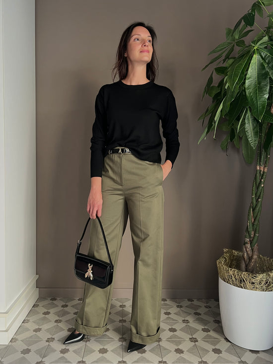 Pantalone dritto strutturato