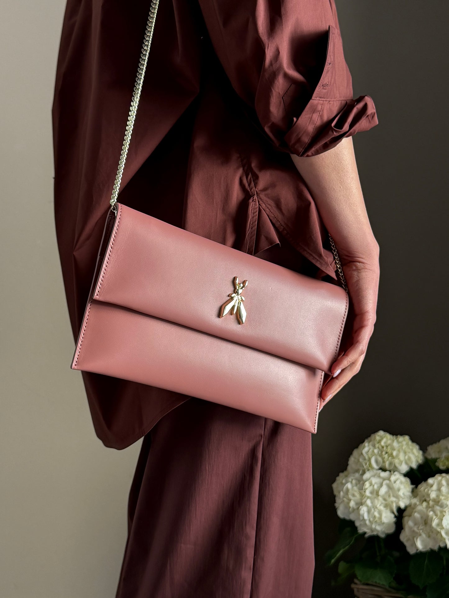 Patrizia Pepe - Pochette in Pelle Terracotta