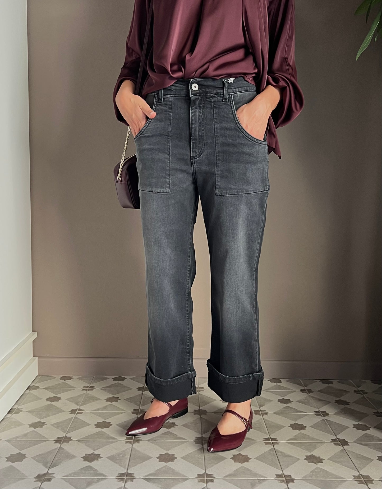 Pantalone denim Noumeno Concept nero