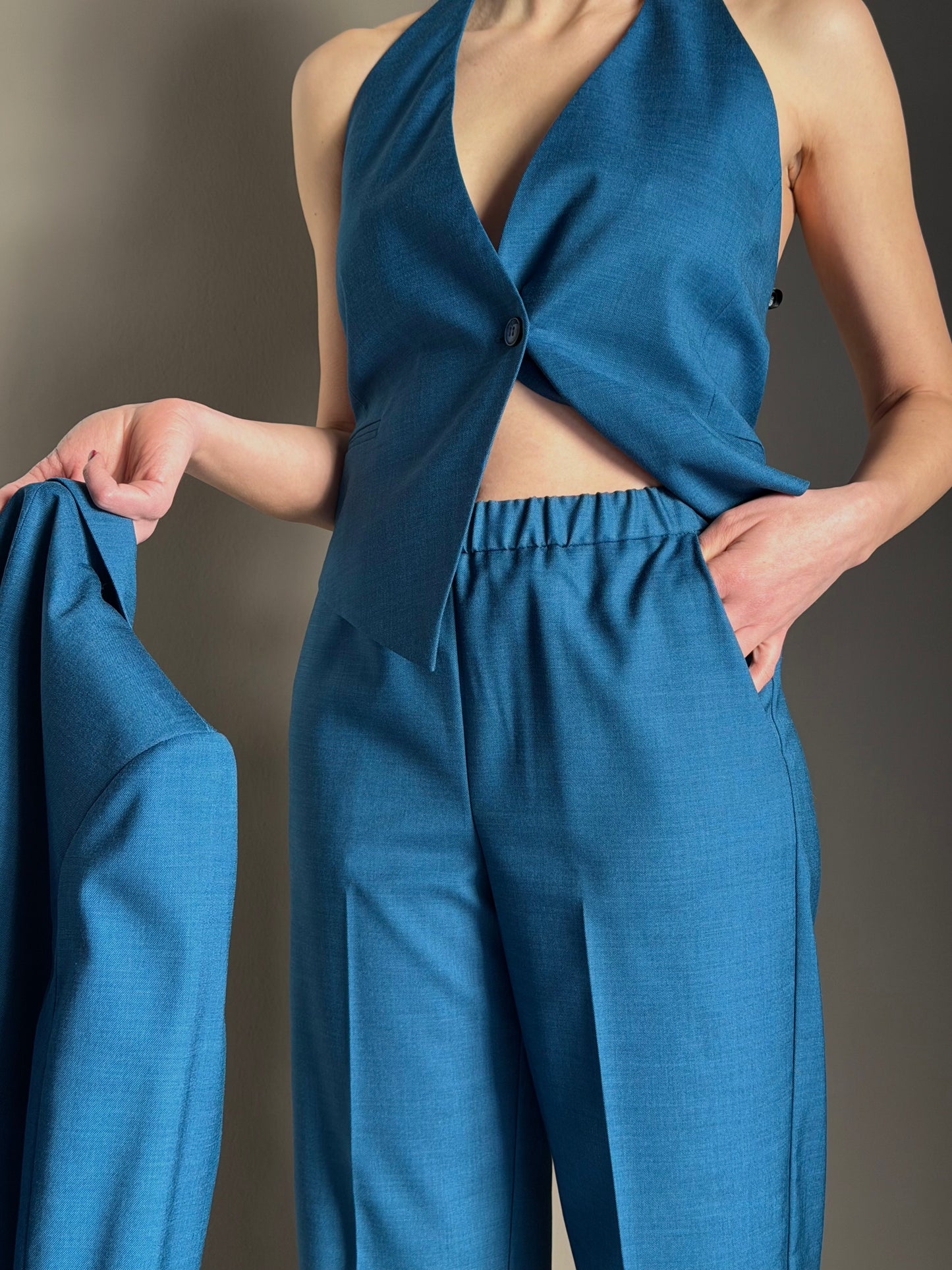 Pantalone con elastico Teal