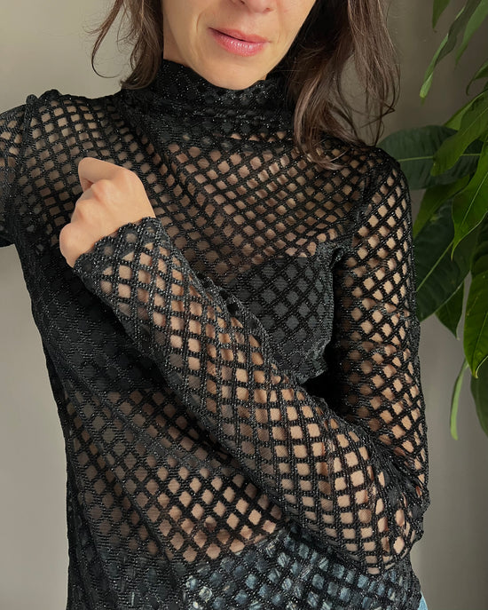 Maglia in rete collo alto
