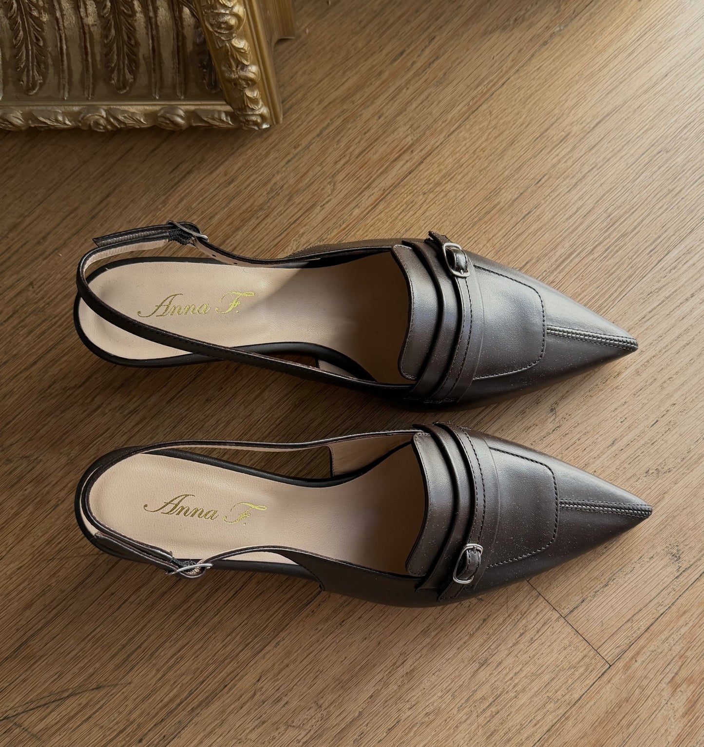 Slingback in nappa moro