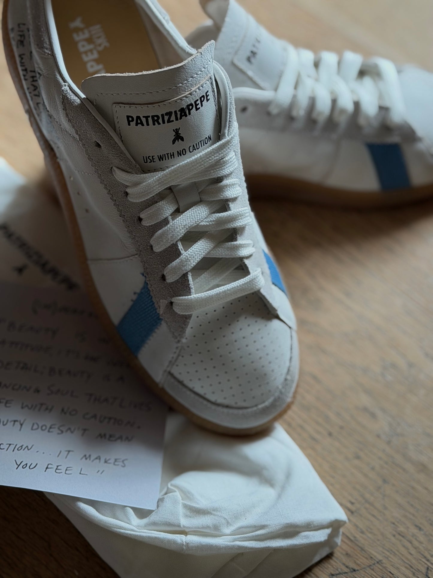 Skin sneakers White-blue