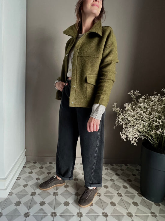 Giacca in lana cotta verde Noumeno Concept