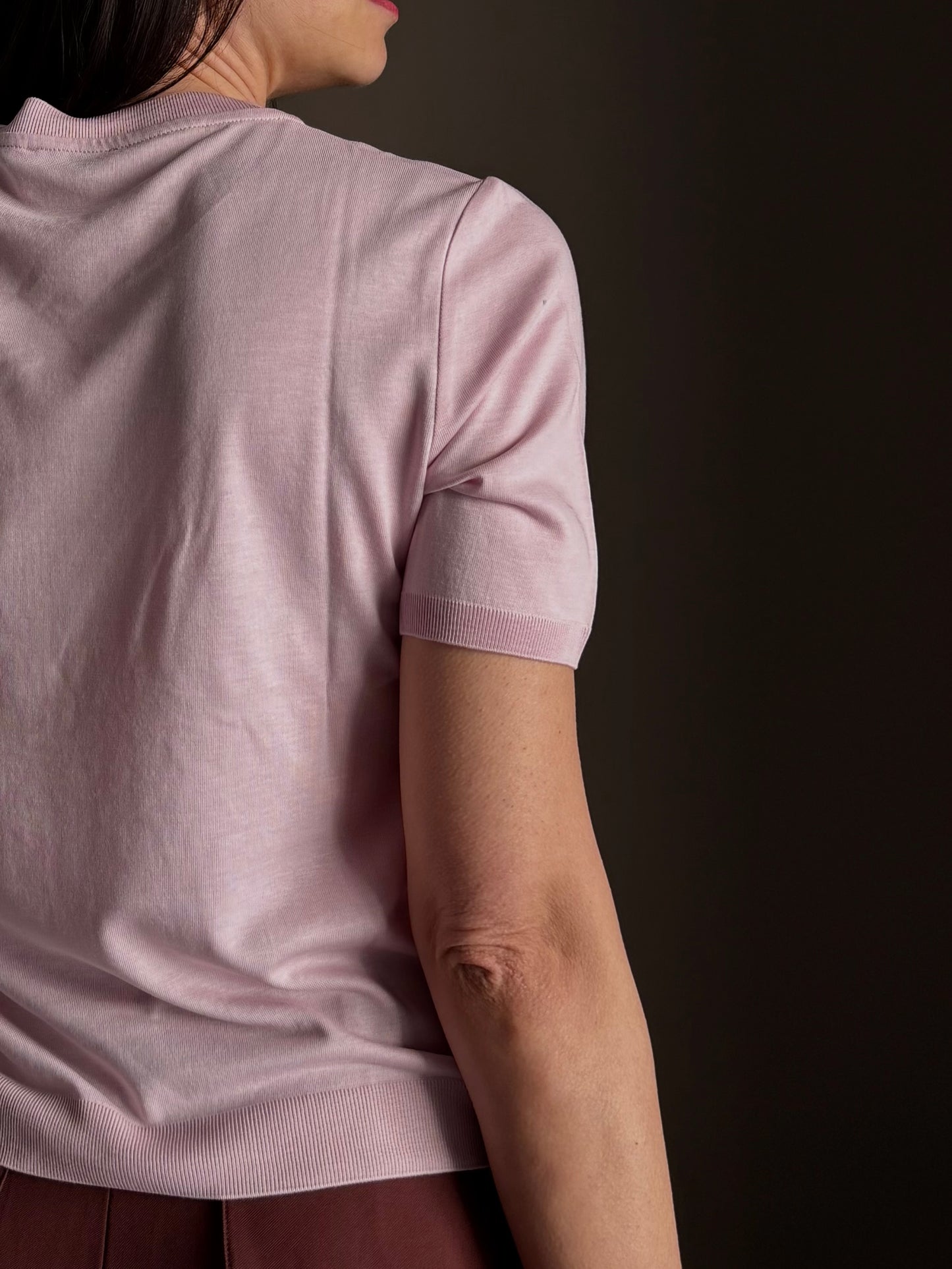 T-shirt in filo Shell Liliac